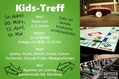 Kids-Treff 8.3. + 12.4. + 10.5.